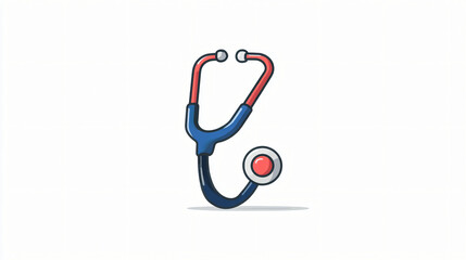 Cartoon stethoscope icon isolated on white background
