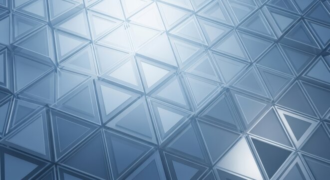Abstract white and blue geometric background with triangular texture design pattern