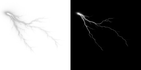 Lightning flash with glowing energy and dramatic storm background