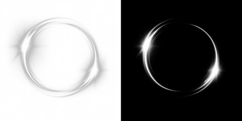 Transparent overlay with glowing light and liquid wave