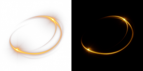 Glowing light and liquid effect on transparent overlay