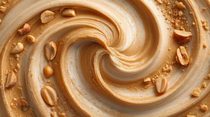 Creamy peanut butter swirl with whole nuts on the side.