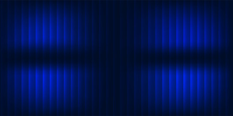 Closed silky luxury blue curtain stage background spotlight beam illuminated. Theatrical drapes. modern eps 10
