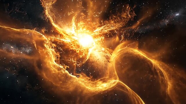 Cosmic explosion illuminating the vast universe