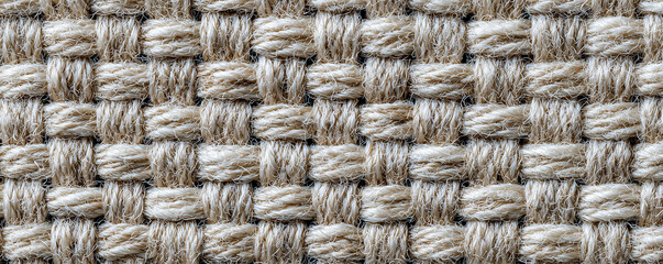 woven fabric texture with thick interlaced threads and soft matte fibers viewed from top angle