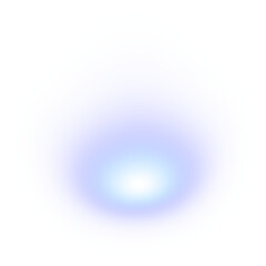  Soft Blue Light Spot Glow on Transparent Background