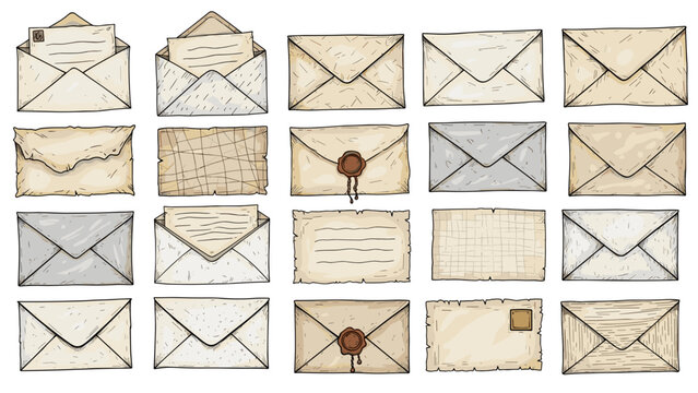Collection of vintage envelopes with stamps and letters