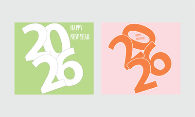 Happy New Year 2026 Typography