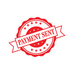 Red Payment Sent Stamp Icon