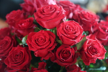 bouquet of red roses