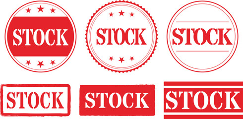 Red Rubber Stock Stamp Set