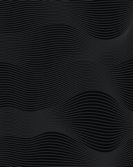 black and white wavy line abstract background vector design