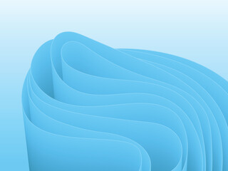 Abstract vector background design with wavy blue gradient lines