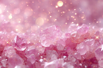 ローズクォーツの光粒