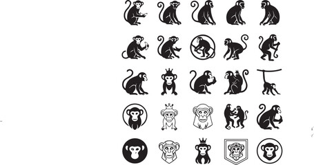 Playful monkey illustration with vibrant colors