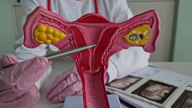 Understanding the female reproductive system with a detailed model in a clinical setting
