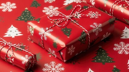 christmas gift wrapping paper texture
