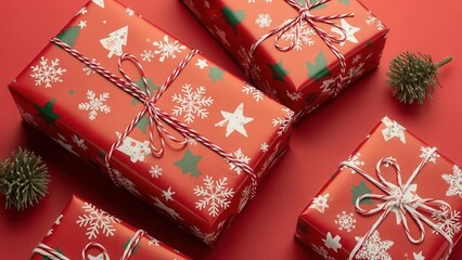 christmas gift wrapping paper texture