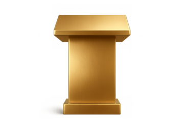 Golden lectern podium for public speech presentation