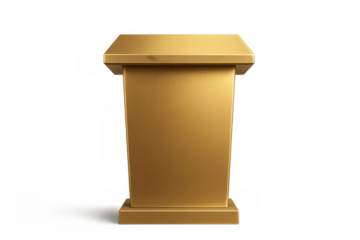 Golden podium for public speech and presentation