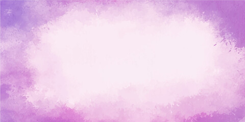 Abstract watercolor texture with pink and purple grunge paint pattern on vintage aged paper backdrop