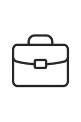 Professional business briefcase outline representing corporate finance and travel concepts