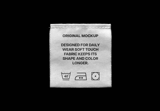 Quad Clothing Tag Mockup