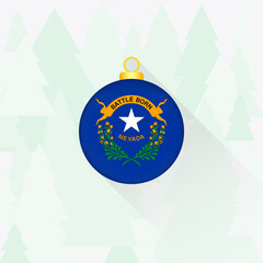Nevada State Flag Christmas Decoration.