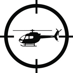 Helicopter target sight aviation icon