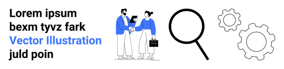 Business communication, teamwork, digital marketing, process optimization, career development, search insights. Two people shaking hands. Business communication and teamwork concept