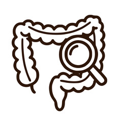 Intestine inspection digestive organ medical icon