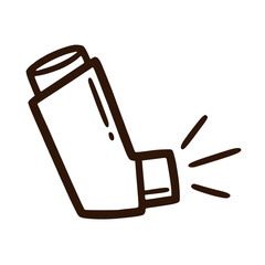 Asthma inhaler respiratory medical treatment icon