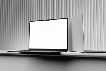 Realistic High Resolution Laptop Display Mockup for showcasing your design to clients