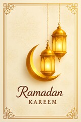 Ramadan Mubarak Elegant Background Illustration