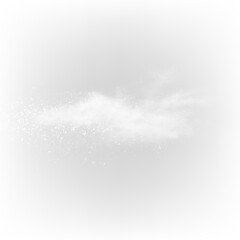White Powder Snow Cloud Explosion Abstract Dark Background PNG