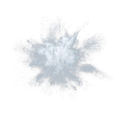 Frozen Powder Explosion White Snow Cloud Abstract PNG