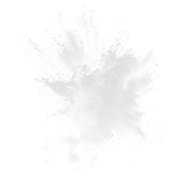 White Snow Powder Puff Explosion Abstract Dark Texture PNG
