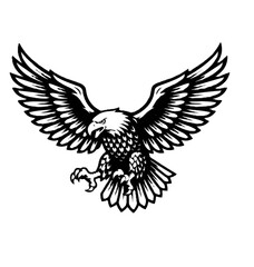 Obraz premium Black and white animal vector illustration