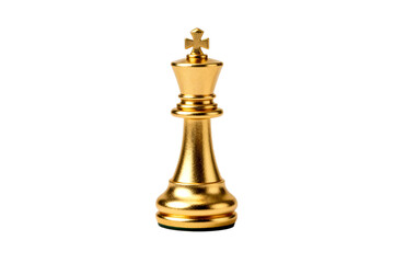 Golden chess king piece representing strategic gaming and leadership