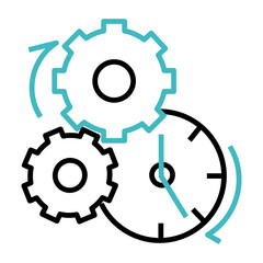 Time Settings vector Icon 