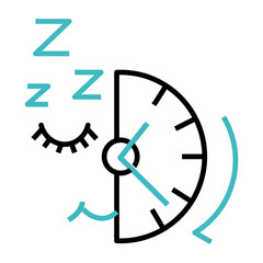 Sleep Time at Night vector icon