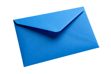 Blue envelope for sending letters or documents