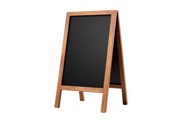 Wooden A-frame chalkboard for displaying messages and menus