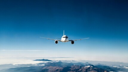 Obraz premium Passenger plane flying at high altitude