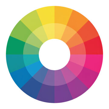 Isolated vibrant full color wheel chart diagram