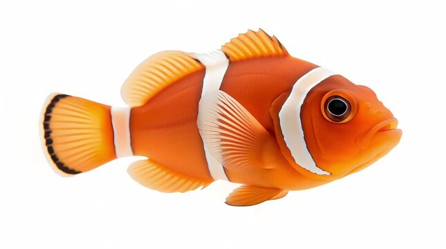 A clown mudskipper with bulging eyes, isolated on a white background