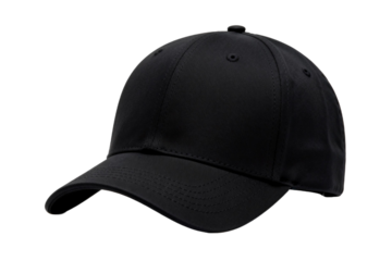 Black plain adjustable baseball cap for casual wear