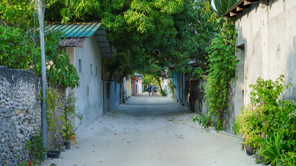 Fototapeta premium Rasdhoo Street. Maldives