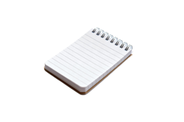 Small spiral-bound notepad with lined pages for notes