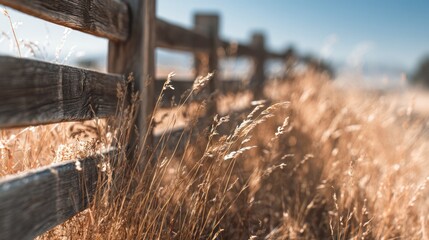 Obraz premium Wooden fence countryside